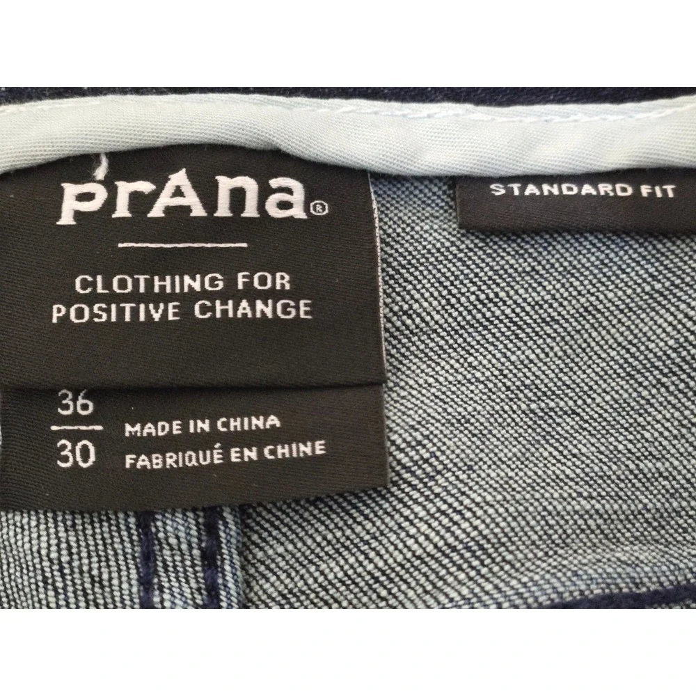 Prana Axiom Straight Leg Jean Men's 36X30 Rinse Chipped Wash NWT